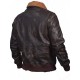 G1 Fur Collar Aviator Air Force Men Distressed Leather Jacket